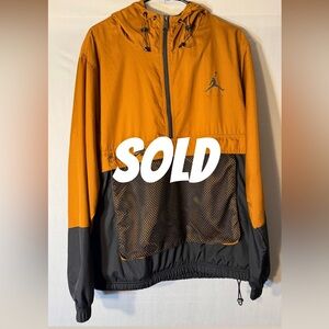 Jump Men's Orange and Black Windbreaker